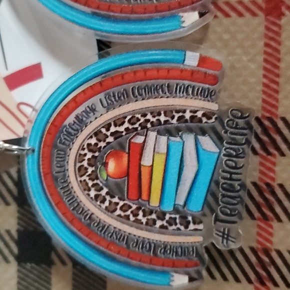 # Teacher for life Arch Rainbow 🌈 Earring - Picture 2 of 5